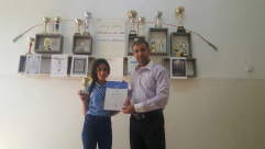 الطالبة ايه شرفي من مدرسة الزهراء قلب يافا إلى بطولة العالم في ماليزيا